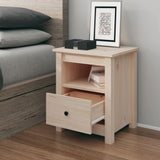 ZNTS Bedside Cabinet 40x35x49 cm Solid Wood Pine 813709