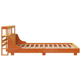 Bed Frame without Mattress Wax Brown 140x190 cm Solid Wood Pine 3306434