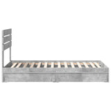 Storage Bed Concrete Grey 90 x 190 cm Engineered Wood 3411601