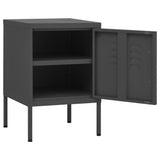 336213 Nightstand Anthracite 35x35x51 cm Steel