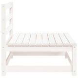 Garden Sofa Armless White 70x70x67 cm Solid Wood Pine 837915