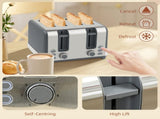 Stainless Steel Kettle and Toaster Set, 1.7L 3000W Rapid Boil Jug Kettle with UK Strix Thermostat, T3398P378833