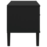 TV Cabinet SENJA Rattan Look Black 106x40x49cm Solid Wood Pine 358042