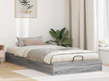 Ottoman Bed Frame Grey Sonoma 203 x 90 x 25 cm Engineered Wood 3409258