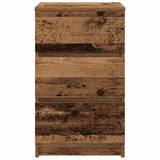 Bedside Cabinets with 3 Drawers 2 pcs Old Wood 39x35x65 cm 861352
