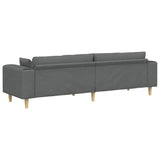 Fabric Sofa with Cushion Dark Grey 208 cm Fabric 3335144