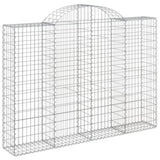 Arched Gabion Baskets 9 pcs 200x30x140/160 cm Galvanised Iron 3146159