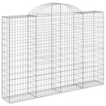 Arched Gabion Baskets 10 pcs 200x30x140/160 cm Galvanised Iron 3146160