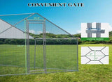 10 x 10 ft Large Metal Chicken Coop, Walk-in Poultry Cage Chicken Hen Run House with Waterproof 97159407