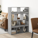 Room Divider Grey Sonoma 100x33x125.5 cm Engineered Wood 3309524