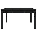 Garden Table Black 82.5x82.5x45 cm Solid Wood Pine 824124