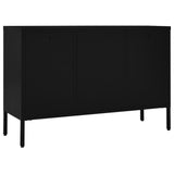 Sideboard Black Steel, tempered glass Medium Sideboard 336076