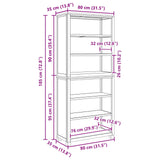 Storage Furniture Set with Storage Brown Engineered wood 3328626