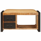 Storage Bench Brown 80 x 35 x 40 cm Solid Mango wood 4015983