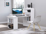 120cm Computer Desk, Wooden PC Laptop Table with 6-Tier Storage Bookshelves, Home Office Working T3398P329475