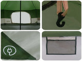 Family Tent Green 18-Person 185T Polyester with PU Coating 42017397