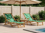 Folding Sun Lounger 2 pcs 3 Position Solid Eucalyptus Wood 3407827