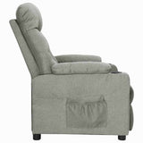 Recliner Chair Light Grey Fabric 339082