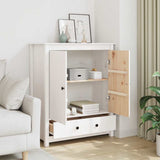 Highboard White 83x41,5x100 cm Solid Wood Pine 823515
