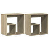 ZNTS Side Tables 2 pcs Sonoma Oak 50x30x50 cm Engineered Wood 840560