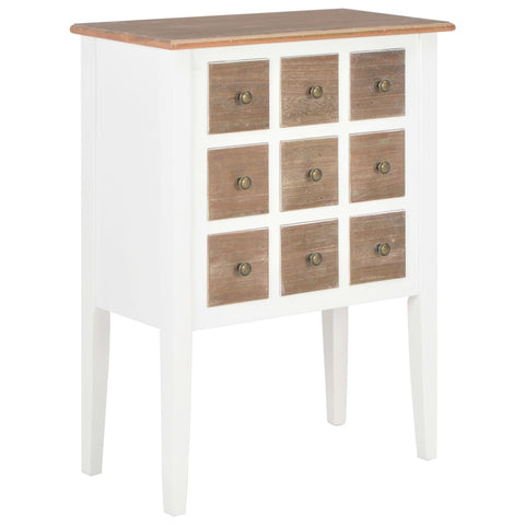 ZNTS Sideboard White 54x30x80 cm Solid Wood 280075