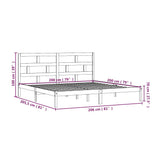 Bed Frame Honey brown Solid Pine Wood 200x200 cm Bed Frame 3101241