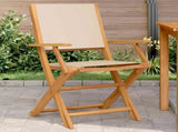 Garden Chairs 2 pcs Beige Solid Wood Acacia and Fabric 367672
