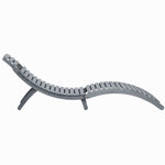 Sun Lounger Grey Wash Solid Acacia Wood 45959