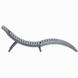 Sun Lounger Grey Wash Solid Acacia Wood 45959