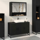 Bathroom Cabinet Black Oak 90 x 33 x 60 cm Engineered Wood 883619
