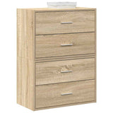 Cabinets with 2 Drawers 2 pcs Sonoma Oak 60x31x40 cm Engineered Wood 858826