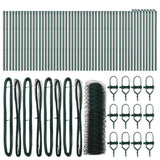 Fence with Posts Green 0.4 x 100 m PVC-coated steel 3352731