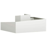 Garden Planter White 100 x 100 x 50 cm Cold-rolled Steel 873586
