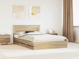 Bed Frame with Drawer Sonoma Oak 120 x 190 cm Engineer Wood 3410188