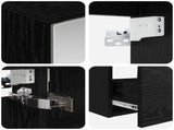 Bathroom Furniture Set 5 pcs Black Oak 3407080