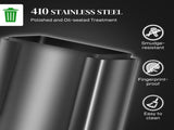 60L Dual Compartment Stainless Steel Bin, with Deodoriser Holders - Black T3398P343444