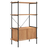 4-Tier Shelving Unit with Cabinet 80x40x130 cm Steel and Engineered Wood 336353