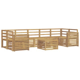 Outdoor Sofa Set 8 pcs White Solid Acacia Wood 3391559