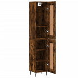 Highboard Smoked Oak 34.5x34x180 cm Engineered Wood 3200470