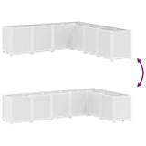 Garden Planter White 160x160x53 cm PP 367869