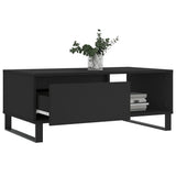 Coffee Table Black 90x50x36.5 cm Engineered Wood 830573