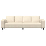 Fabric Sofa with Cushion Cream 208 cm Corduroy fabric 3335102