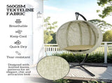 Hanging Egg Chair Outdoor Indoor Garden Swing Chair with Folding Basket, Garden Hanging Chair with T3398P328506