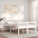Senior Bed without Mattress White Small Double Solid Wood 3195517