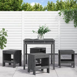 5 Piece Garden Dining Set Grey Solid Wood Pine 3157711