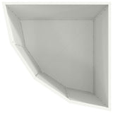 Corner Planter White 60 x 60 x 50 cm Steel 883662