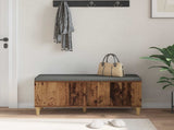 Hall Bench Old Wood 100 x 38 x 46 cm Engineered Wood and Fabric 891542