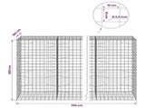 Gabion with 3.5 mm Wire and 10x10 cm Mesh 700x100x200 cm 3463448