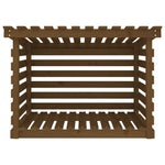 ZNTS Firewood Rack Honey Brown 108x73x79 cm Solid Wood Pine 822230