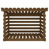 ZNTS Firewood Rack Honey Brown 108x73x79 cm Solid Wood Pine 822230